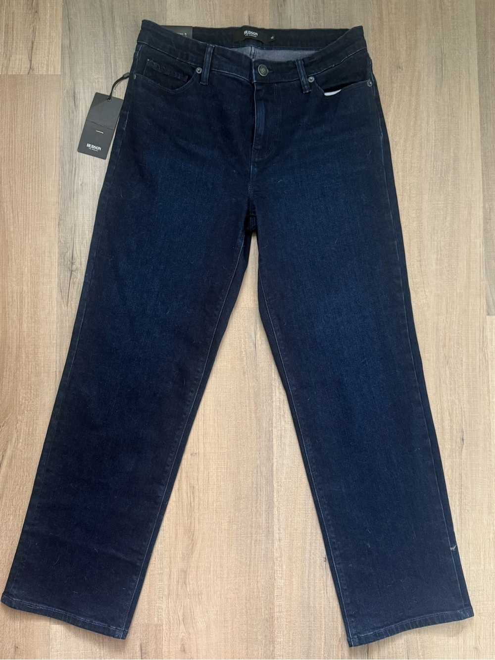 Hudson BNWT Dark Blue Straight Leg Cotton Blend Stretchy Size 10 Denim Jeans